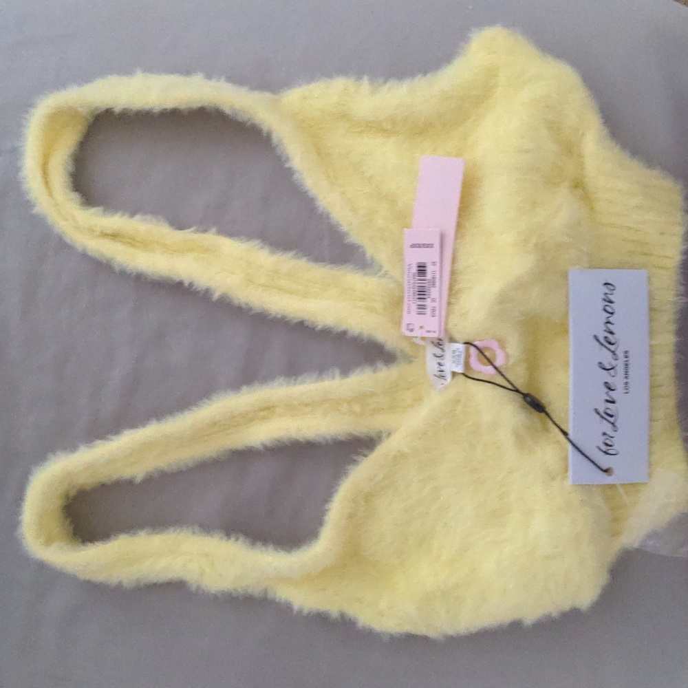Love and Lemons Devon mohair crop top XXS